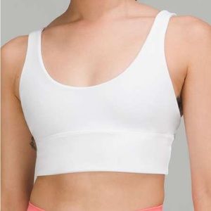 lululemon white and pink reversible align bra size 8